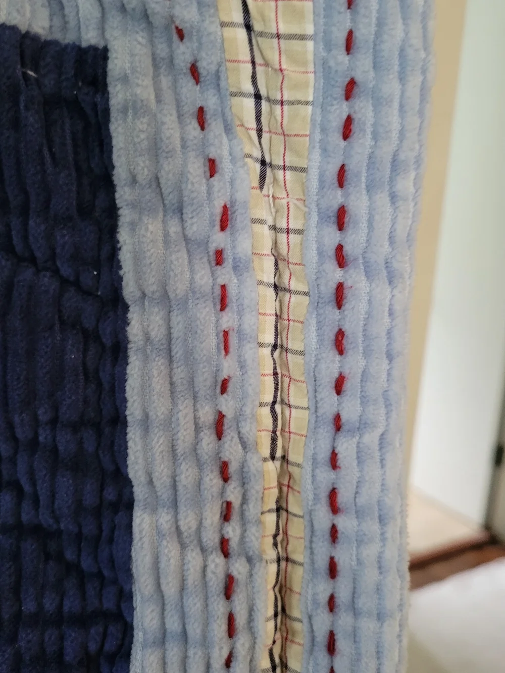 Pottery Barn Kids Retired  Homerun Baseball Corduroy Blue Baby Toddler Comforter